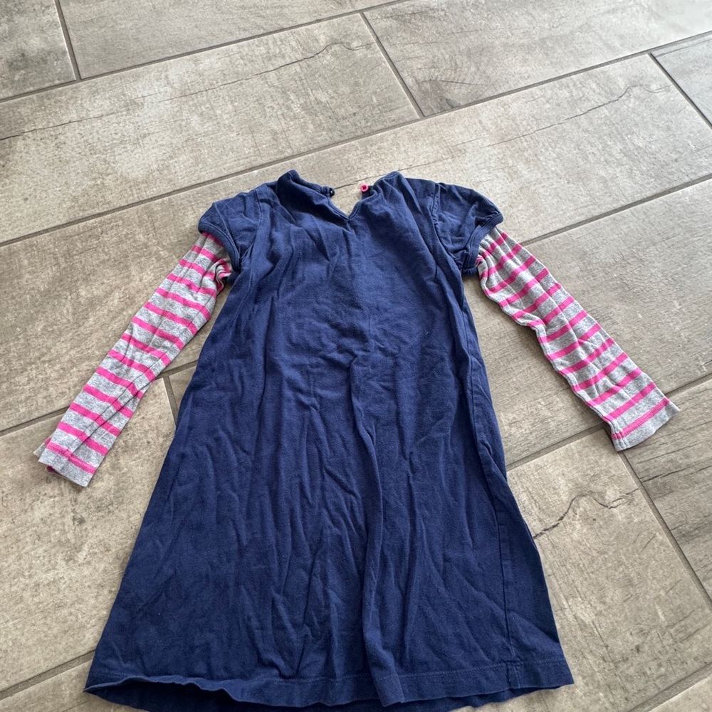 Mini Boden  Hedgehog Applique Layered-Look tunic/Dress  long Sleeves 5-6y - Picture 2 of 3